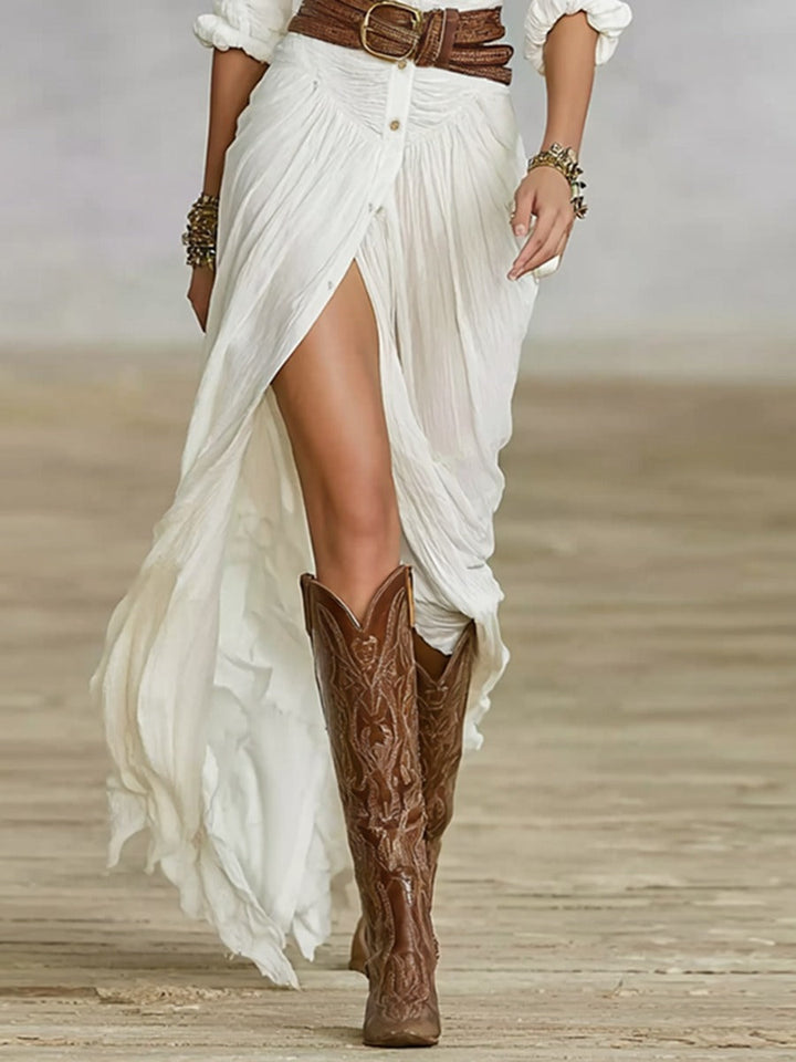 Soléane – Robe Plissée Élégante