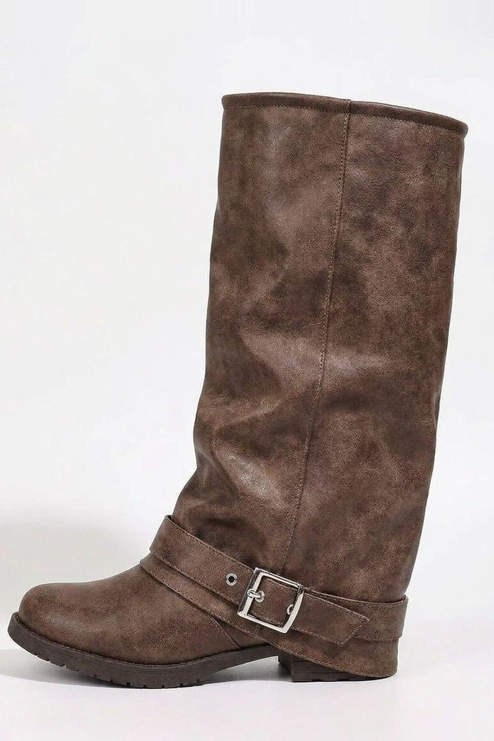 Odile | Bottes Hautes à Revers et Boucle