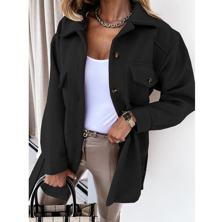 Manteau cintré femme col tailleur