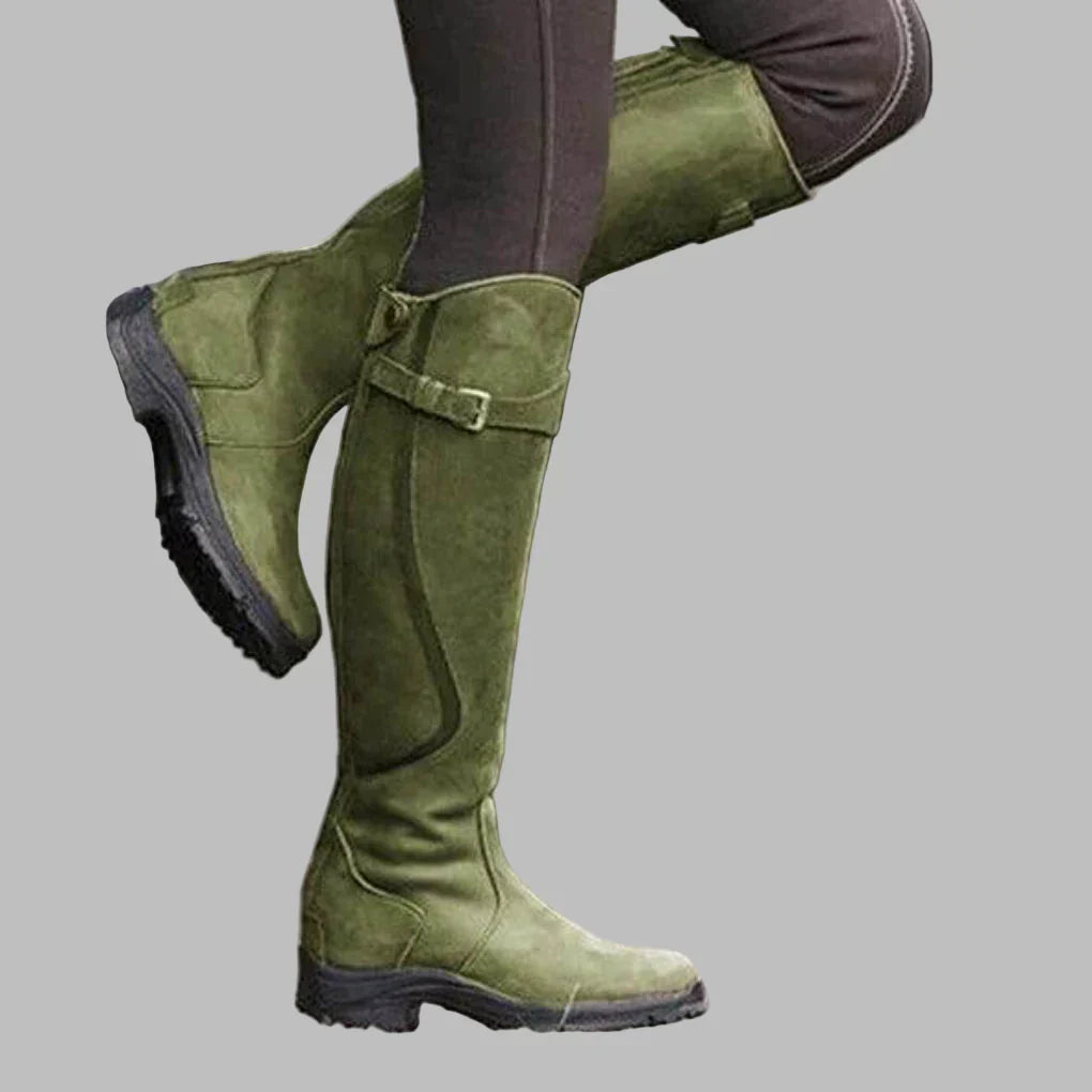 Bottes hauteur genou marron femme