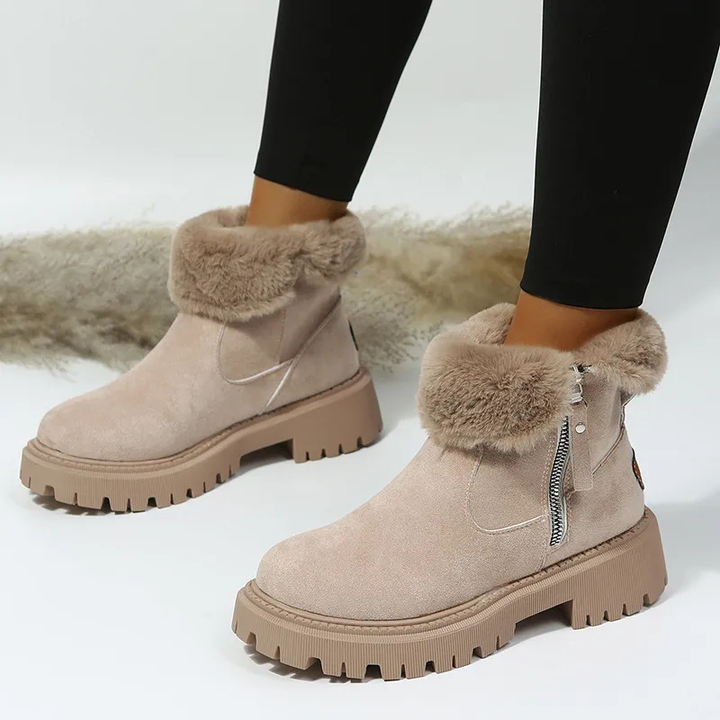 Bottes Femme Doublées Intérieur Chaud et Moelleux