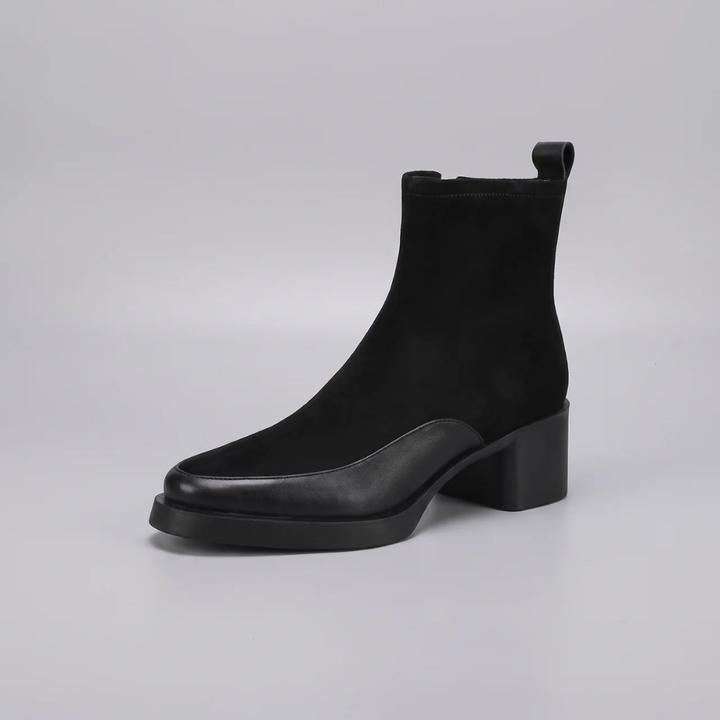 Bottes Femme Talon Carré Semelle Antidérapante Confortables