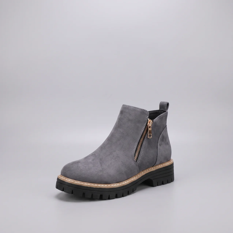 Bottines zip latéral noires femme