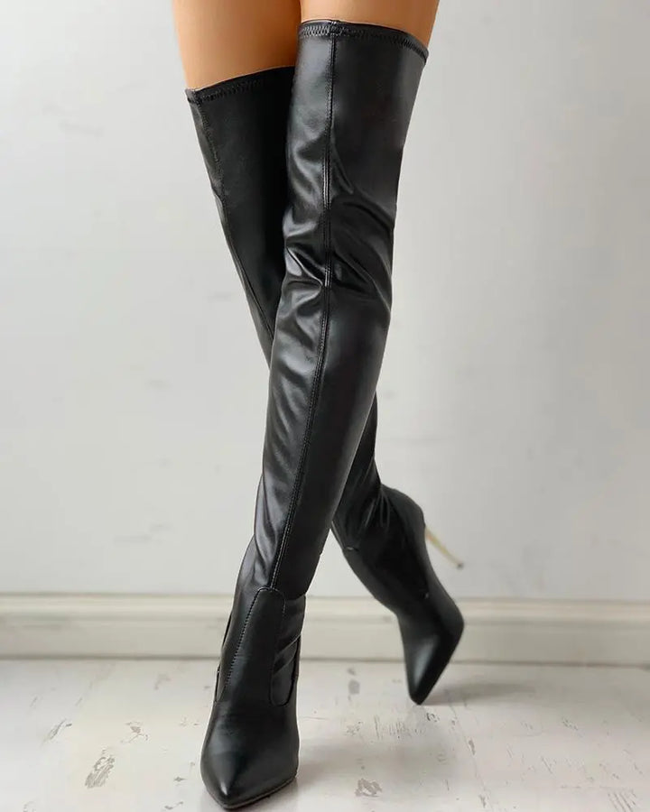 Bottes hauteur genou noires femme