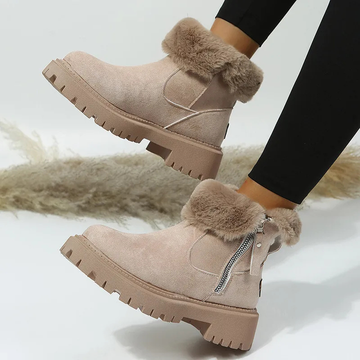 Bottes Femme Doublées Intérieur Chaud et Moelleux