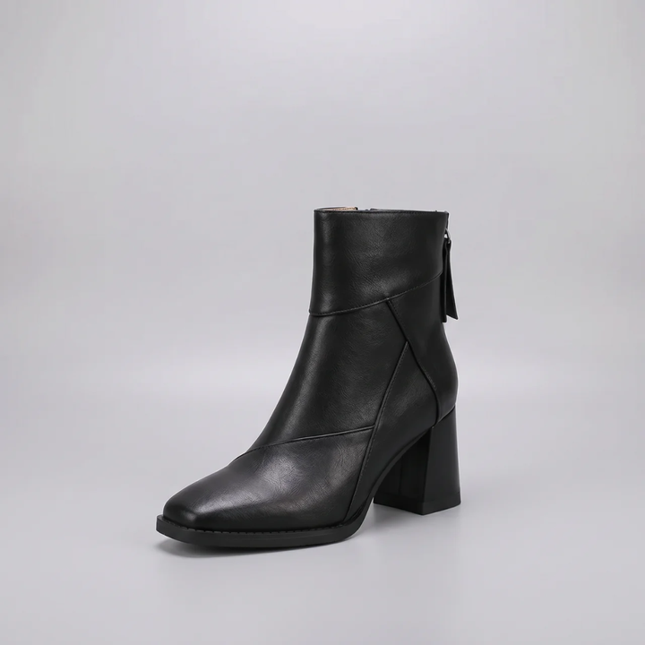 Bottines Femme à Talon Large Stable Semelle Adhérente Confortables