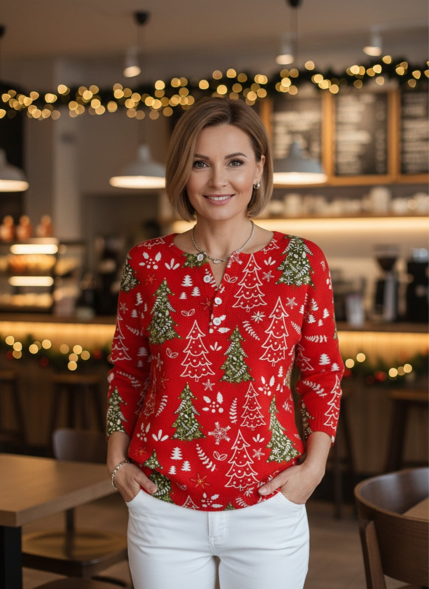 Selena | Blouse de Noël | Achetez 1, obtenez 1 Gratuit !🎁