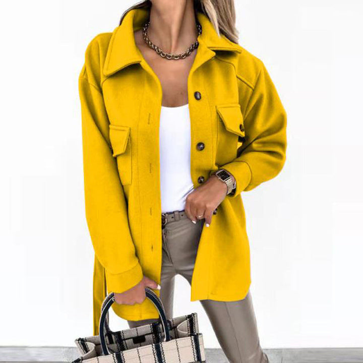 Manteau cintré femme col tailleur