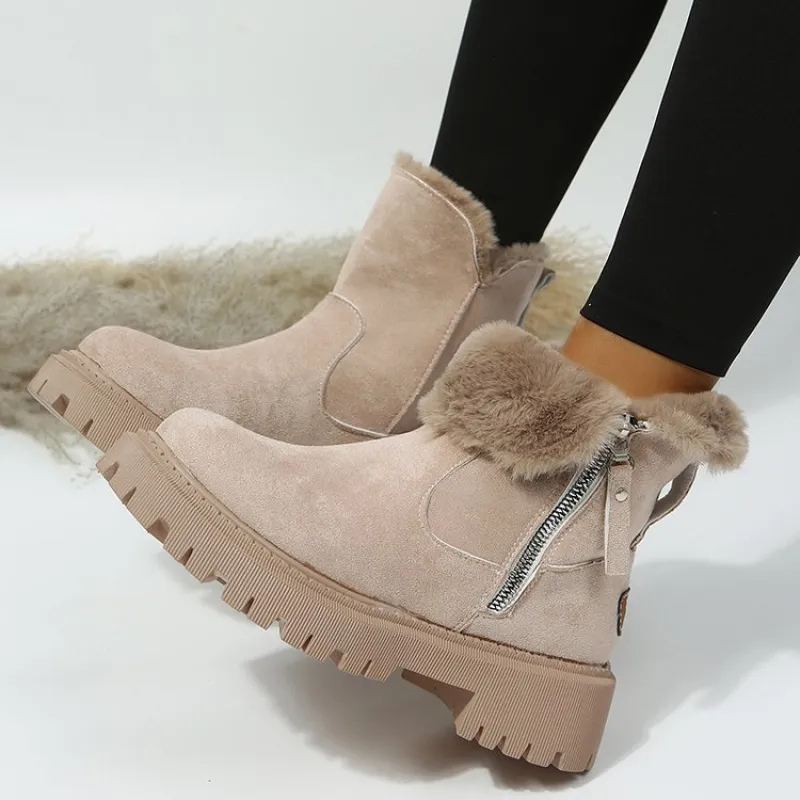 Bottes Femme Doublées Intérieur Chaud et Moelleux