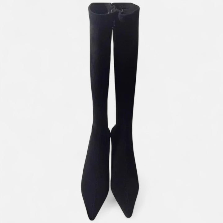 Cuissardes effet daim marron femme