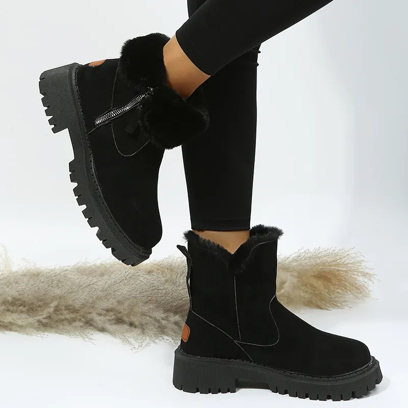 Bottes Femme Doublées Intérieur Chaud et Moelleux