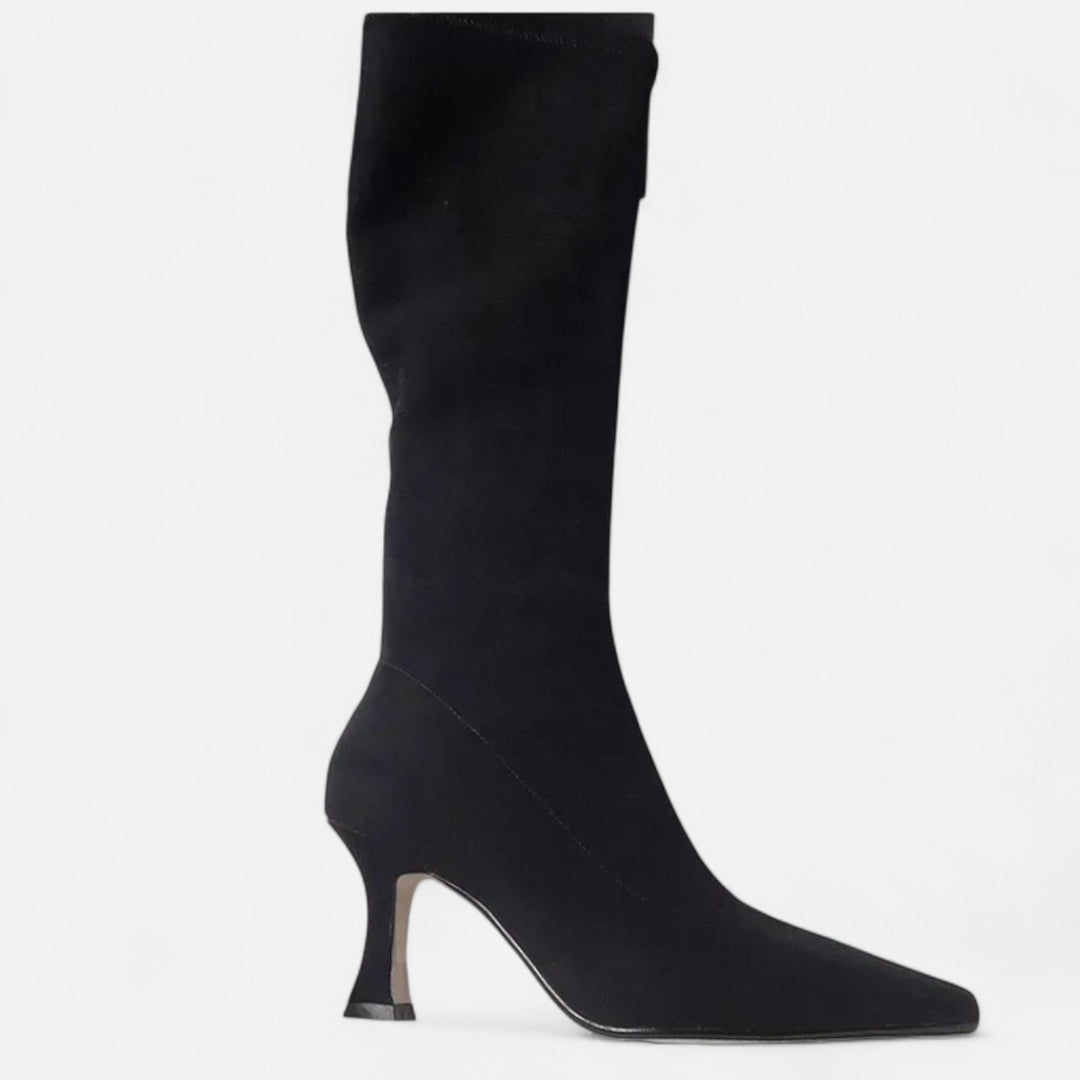 Cuissardes effet daim marron femme