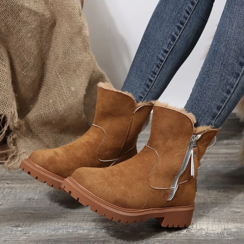 Bottes Femme Doublées Intérieur Chaud et Moelleux