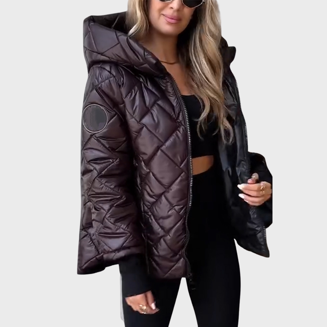 Veste Femme à Capuche Doublée Coupe Décontractée