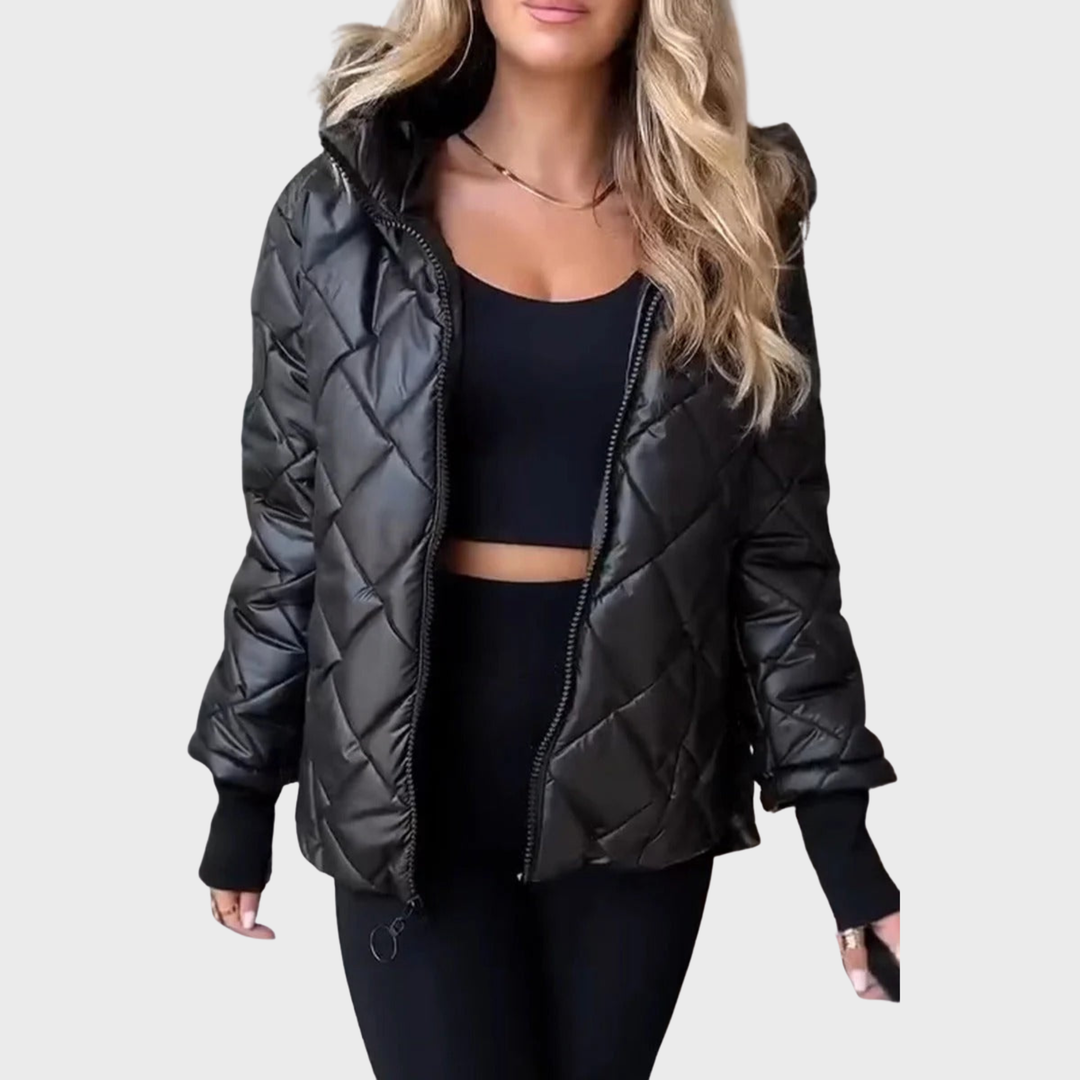Veste Femme à Capuche Doublée Coupe Décontractée
