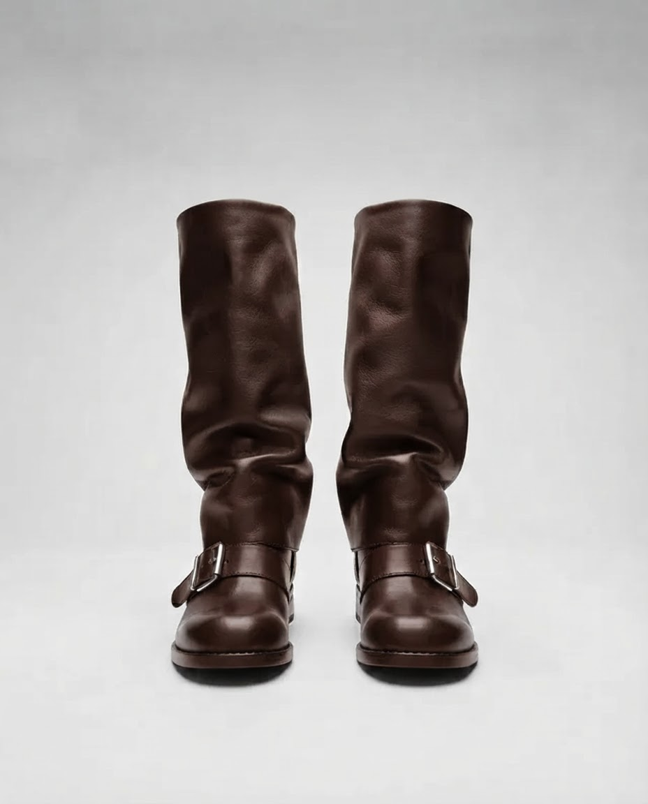Bottes motardes noires femme