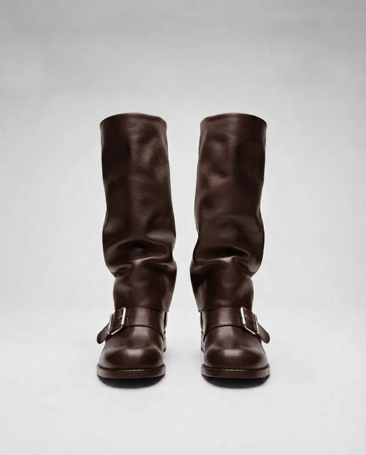 Bottes motardes noires femme