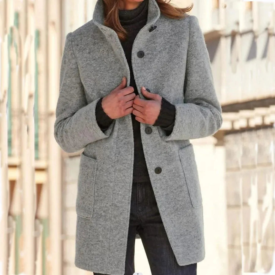 Manteau femme col montant hiver