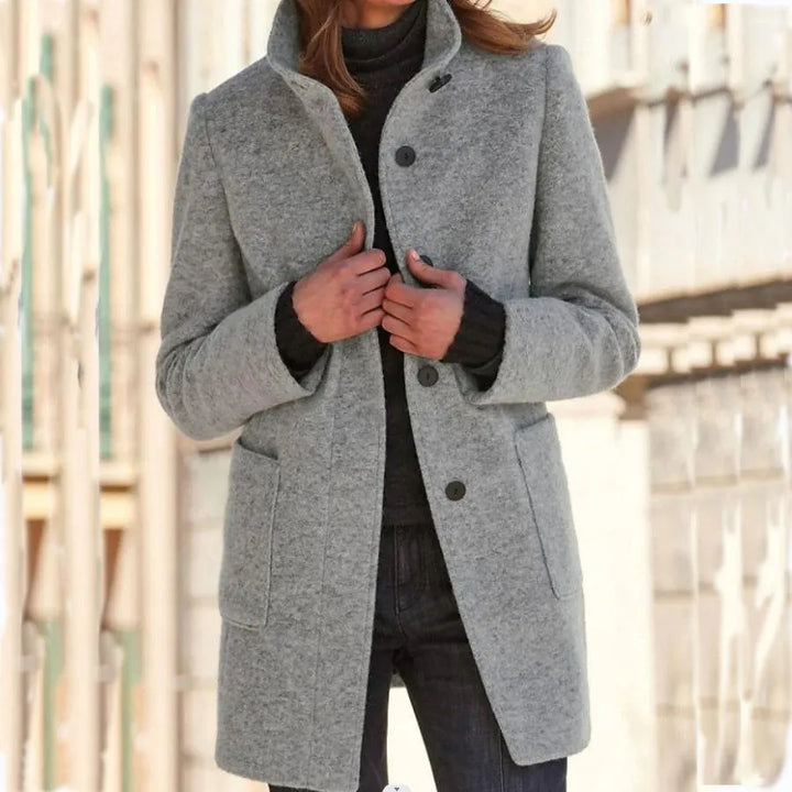 Manteau femme col montant hiver