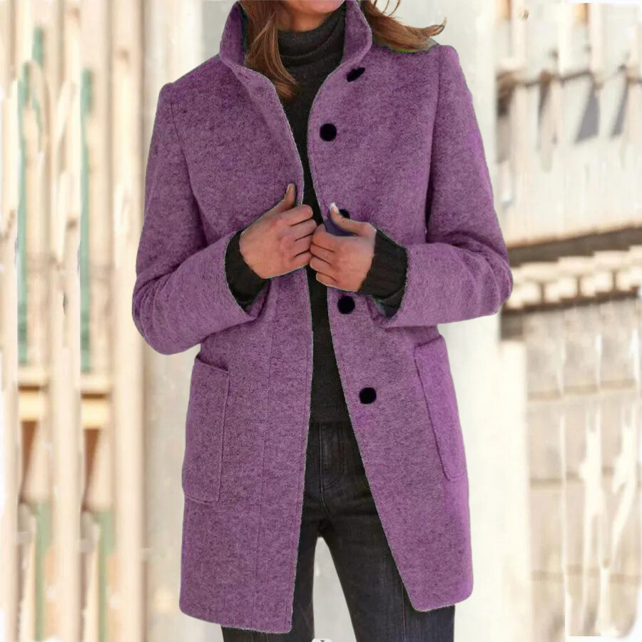 Manteau femme col montant hiver