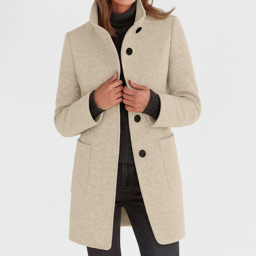 Veste Femme Col Haut Légère avec Poches