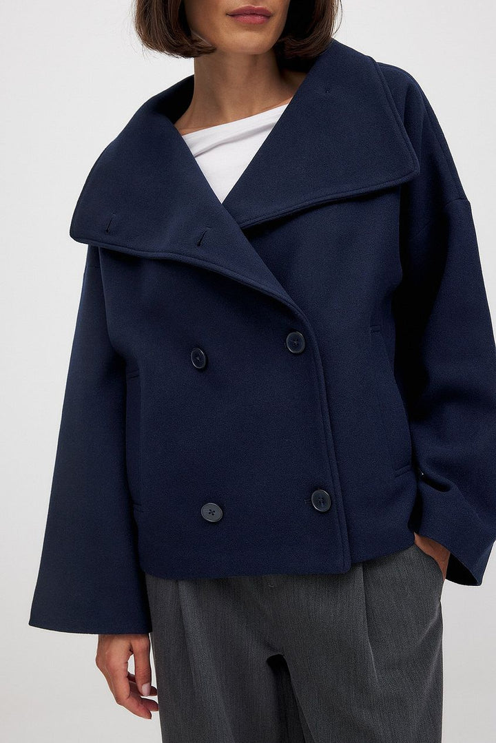 Manteau oversize femme boutonné