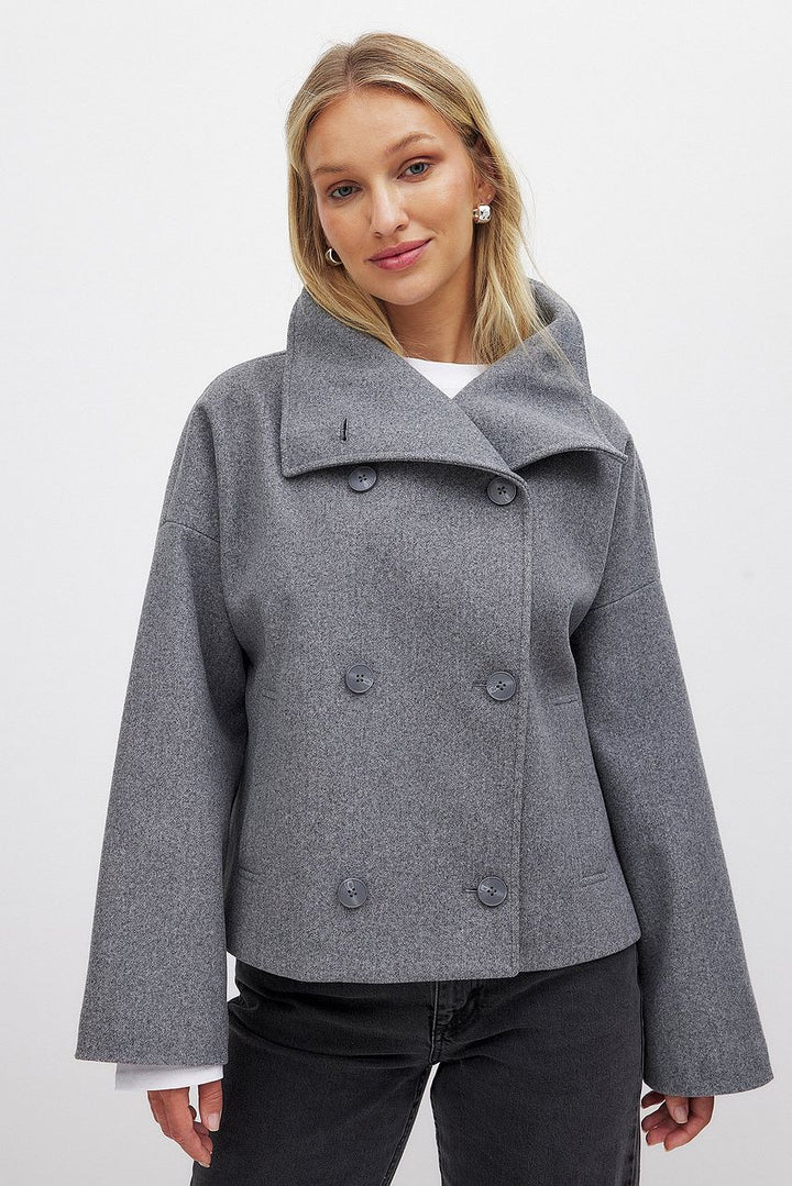 Manteau oversize femme boutonné