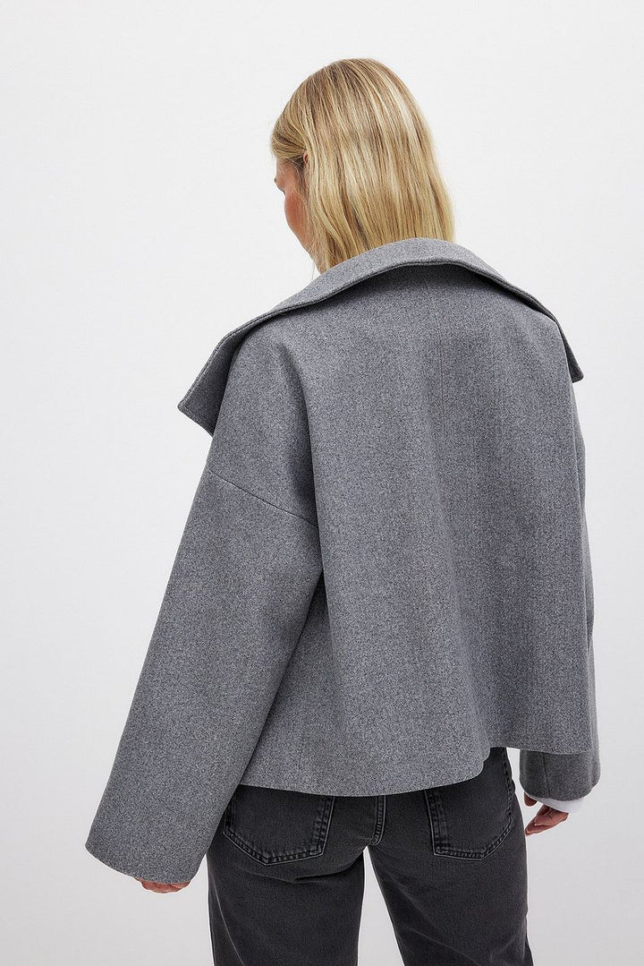 Manteau oversize femme boutonné