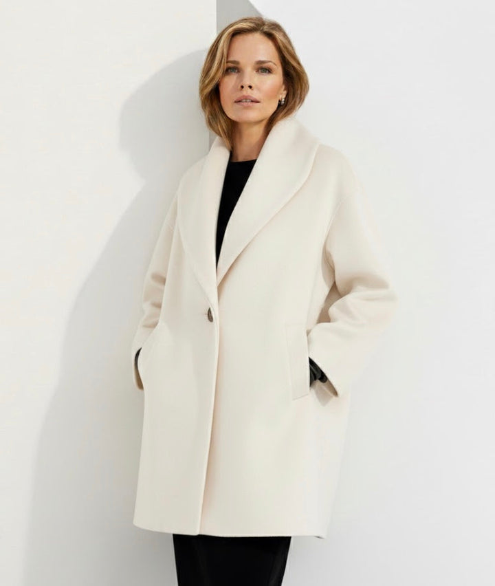 Manteau Femme Coupe Ample Fluide Col Arrondi