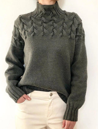 Pull col roulé décontracté femme