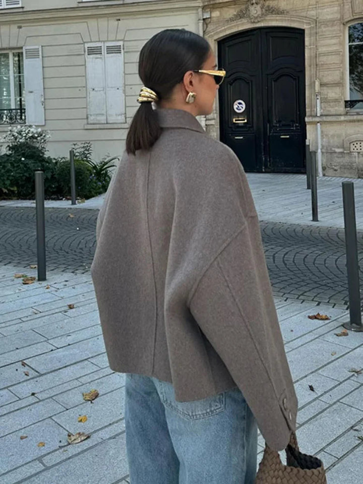 Manteau oversize femme grand col