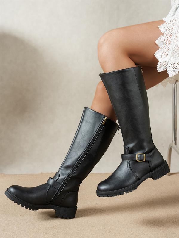 Bottes Femme Confortables Bout Large Semelle Amortissante