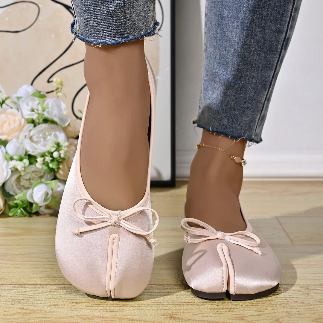 Ballerines Tabi à nœud, détail de la finition