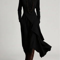 Robe longue noire femme