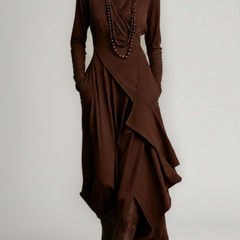 Robe longue noire femme