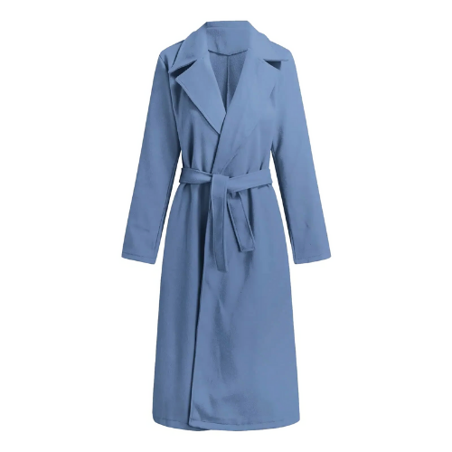 Manteau long femme mélange de laine