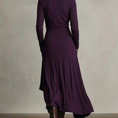 Robe longue col haut femme