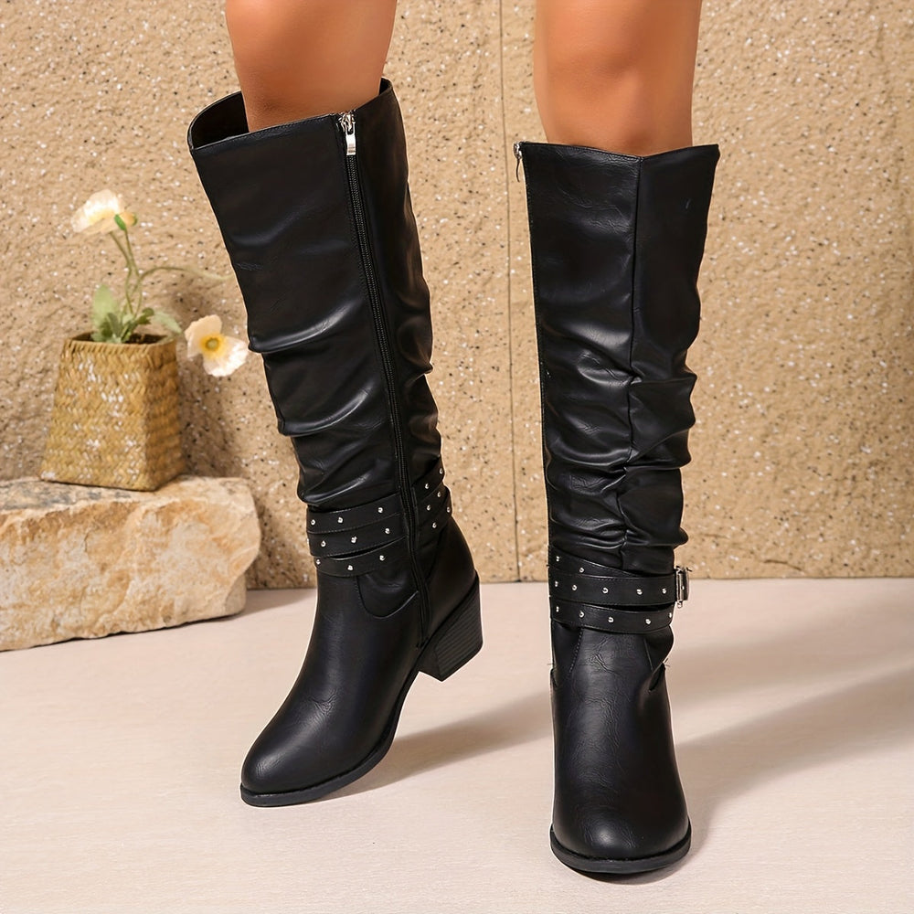 Bottes hautes souples noir femme