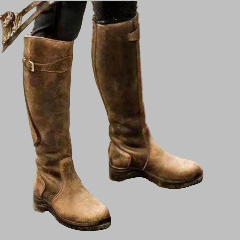 Bottes hauteur genou marron femme