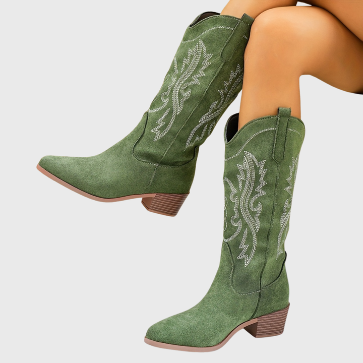 Bottes santiags brodées femme