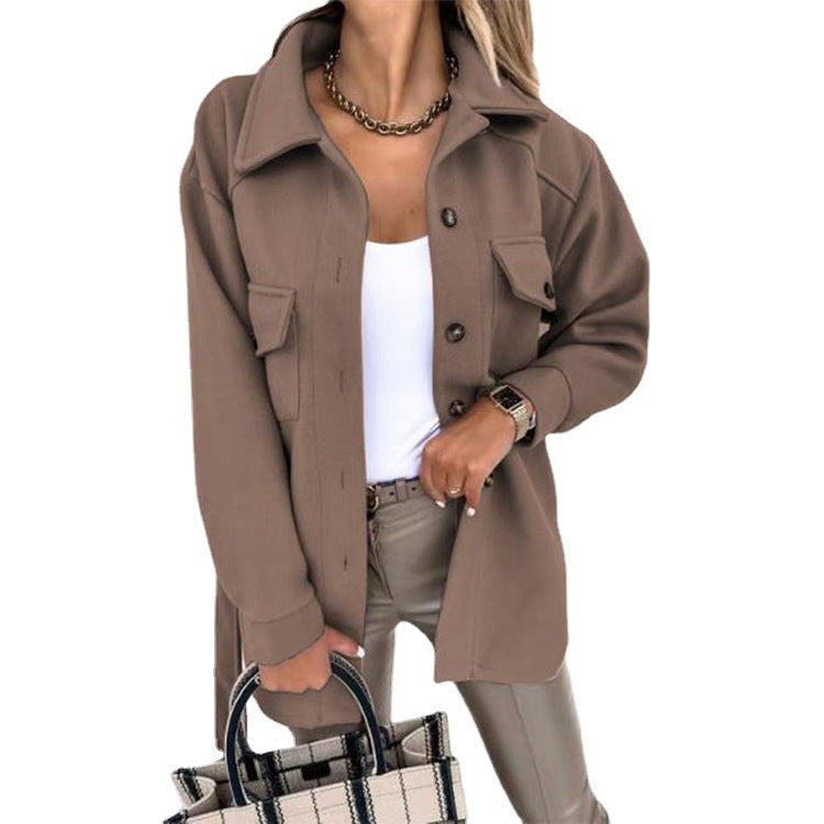 Manteau cintré femme col tailleur
