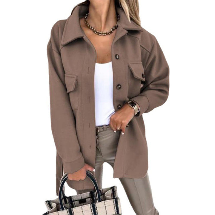 Manteau cintré femme col tailleur