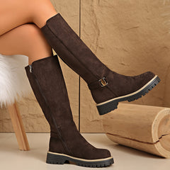 Bottes hautes semelle crantée femme