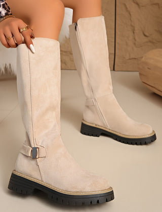 Bottes hautes semelle crantée femme