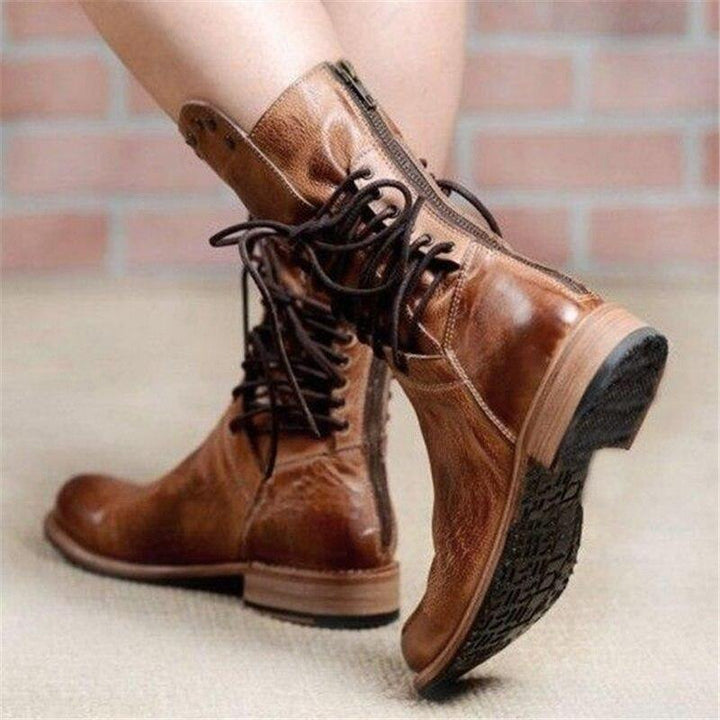 Venetia | Women's Lace-Up Ankle Boot with Western Detail