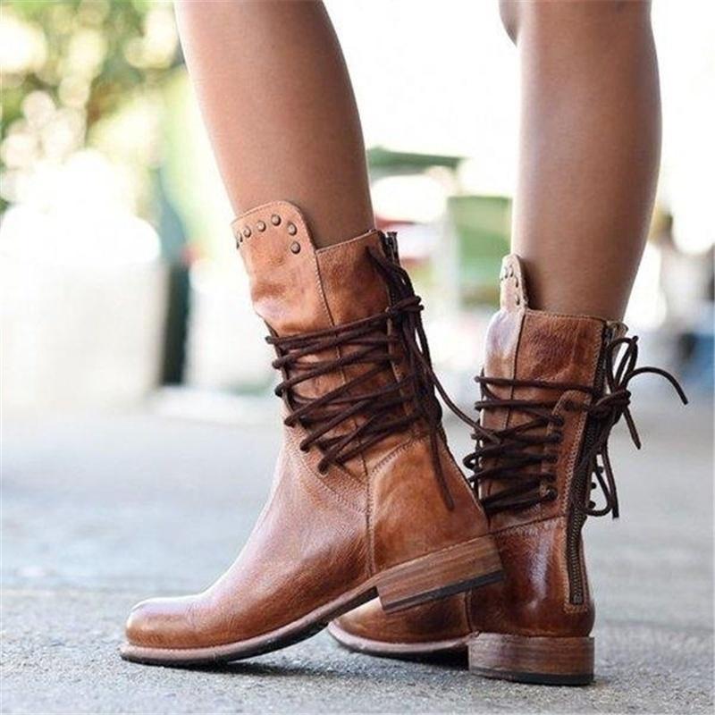 Venetia | Women's Lace-Up Ankle Boot with Western Detail