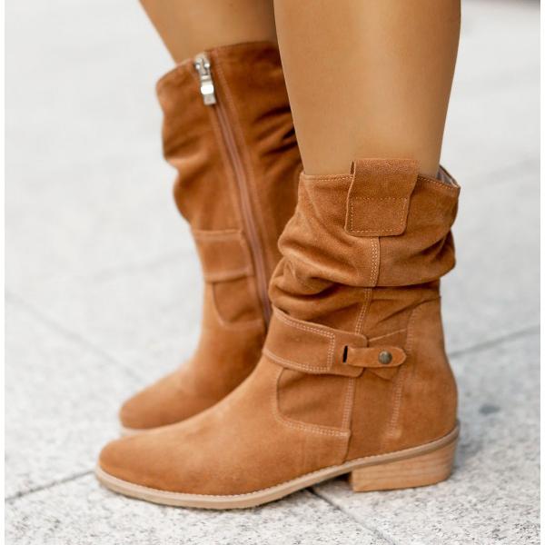 Bottines souples marron femme