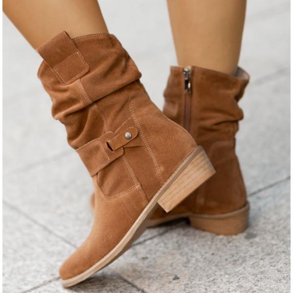 Bottines souples marron femme