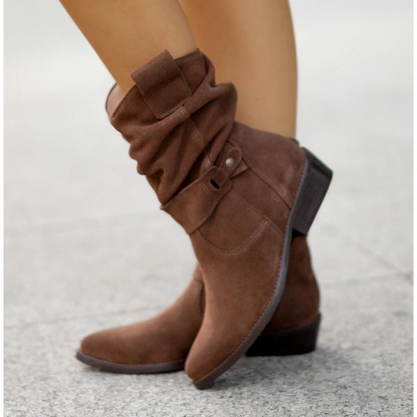 Bottines souples marron femme