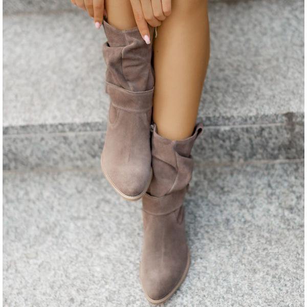 Bottines souples marron femme